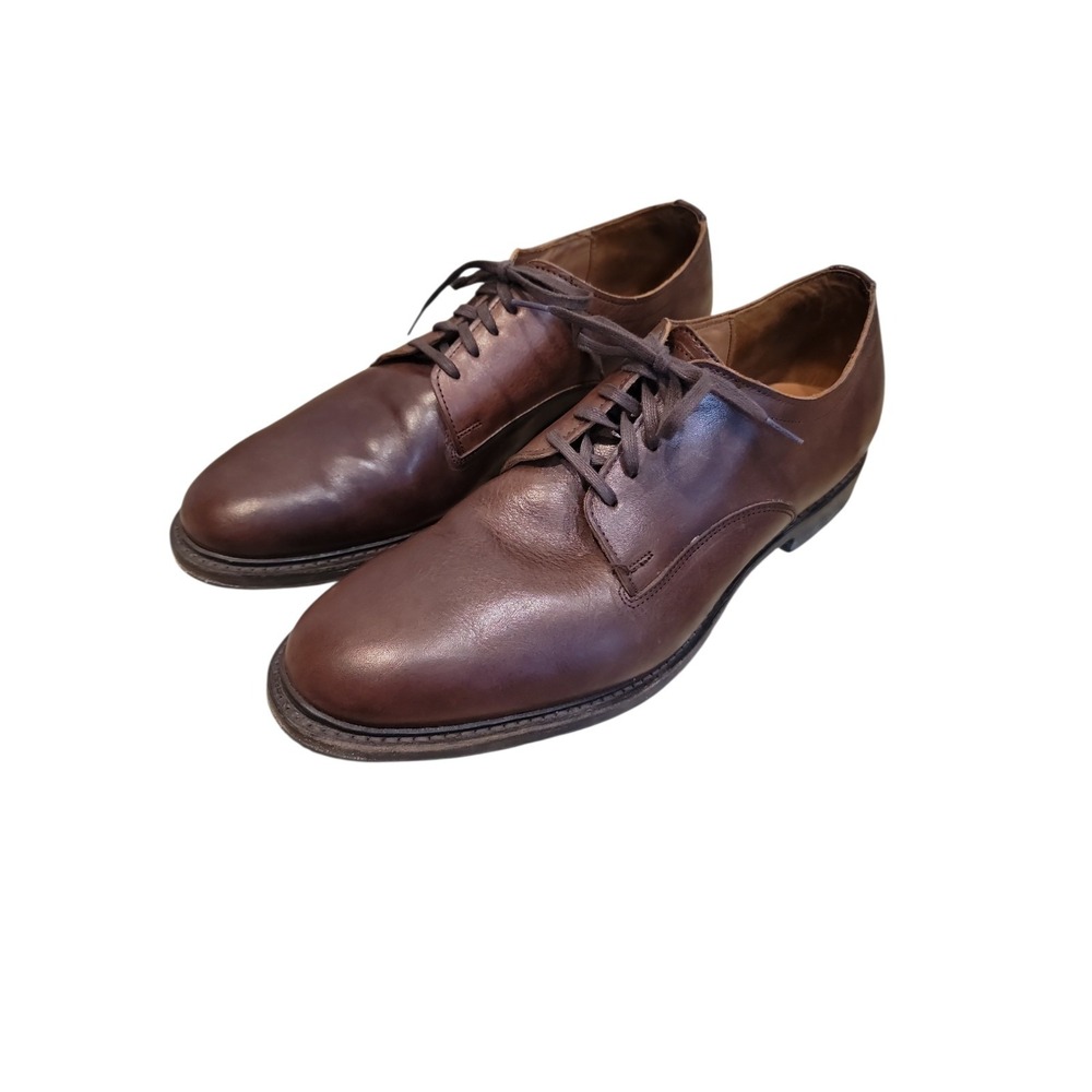 Allen Edmonds "TREVOR" Derby Plain-Toe 13 D BROWN Made in USA (7415)